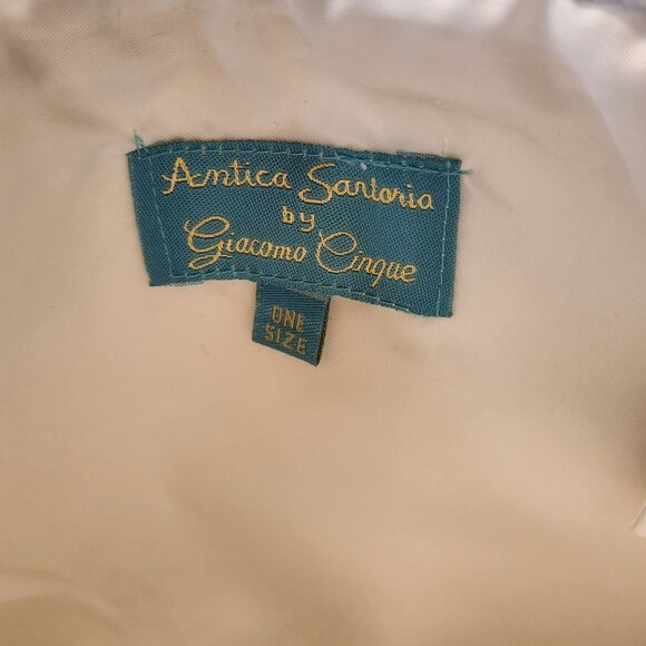 ANTICA SANTORIA Cloth, Lace & Pearls Handbag Shoulder Bag New w/Tag - Picture 10 of 12